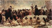 Edwin long,R.A. Der Heiratsmarkt von Babylon oil painting on canvas